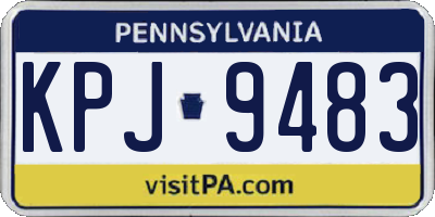 PA license plate KPJ9483