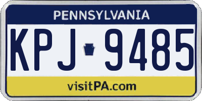 PA license plate KPJ9485