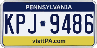 PA license plate KPJ9486
