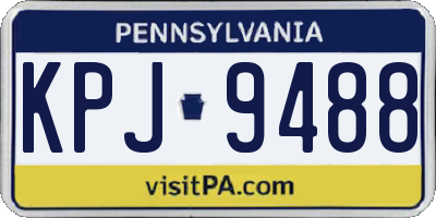 PA license plate KPJ9488