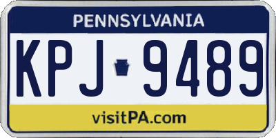 PA license plate KPJ9489