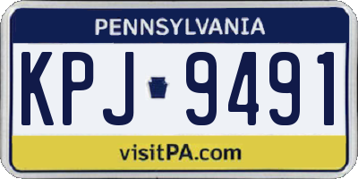 PA license plate KPJ9491