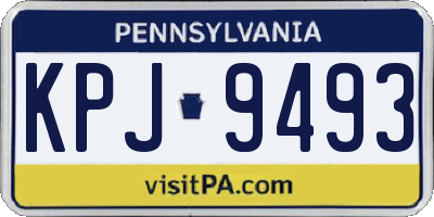 PA license plate KPJ9493
