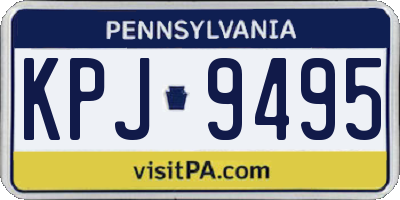 PA license plate KPJ9495