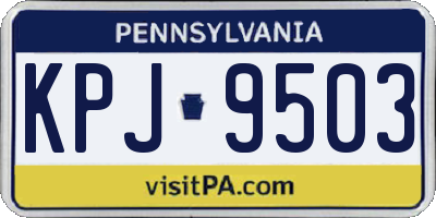 PA license plate KPJ9503