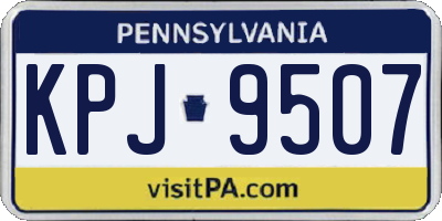 PA license plate KPJ9507