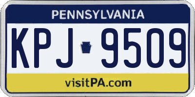 PA license plate KPJ9509