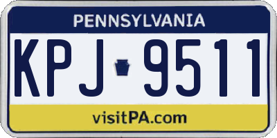 PA license plate KPJ9511
