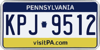 PA license plate KPJ9512