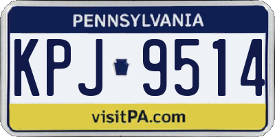 PA license plate KPJ9514