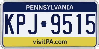 PA license plate KPJ9515