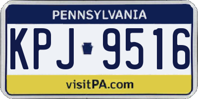 PA license plate KPJ9516