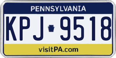PA license plate KPJ9518