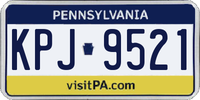 PA license plate KPJ9521