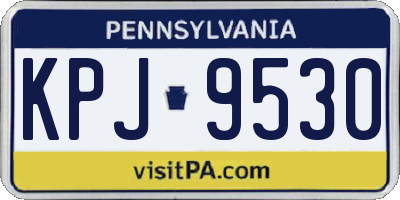 PA license plate KPJ9530