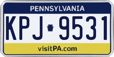 PA license plate KPJ9531