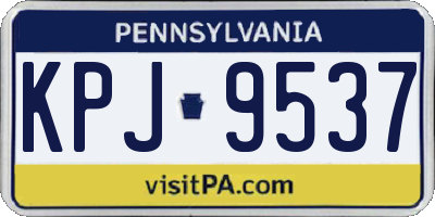 PA license plate KPJ9537