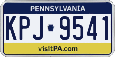 PA license plate KPJ9541