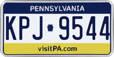 PA license plate KPJ9544
