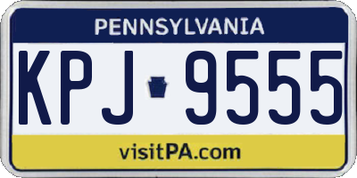 PA license plate KPJ9555