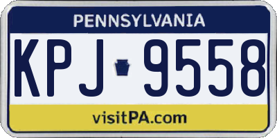 PA license plate KPJ9558