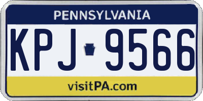 PA license plate KPJ9566