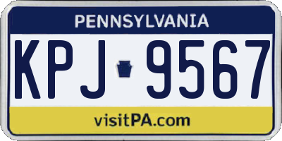 PA license plate KPJ9567