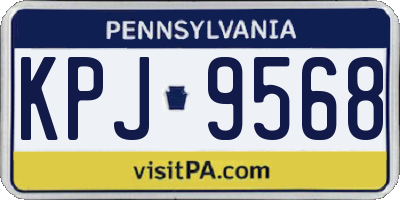 PA license plate KPJ9568