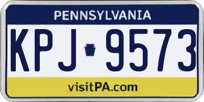 PA license plate KPJ9573