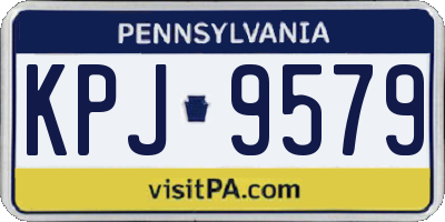 PA license plate KPJ9579