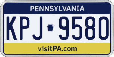 PA license plate KPJ9580