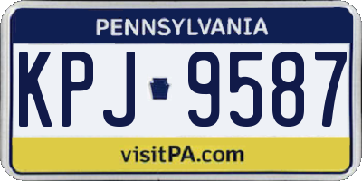 PA license plate KPJ9587