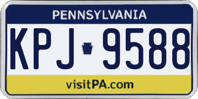 PA license plate KPJ9588