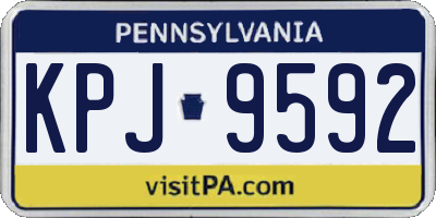 PA license plate KPJ9592