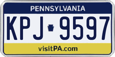 PA license plate KPJ9597