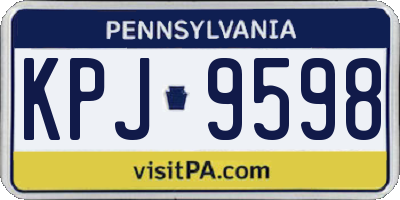 PA license plate KPJ9598