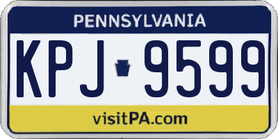 PA license plate KPJ9599