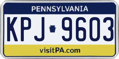 PA license plate KPJ9603