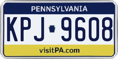 PA license plate KPJ9608