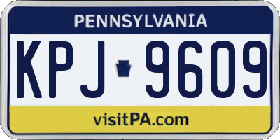 PA license plate KPJ9609