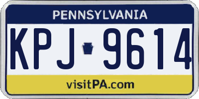 PA license plate KPJ9614