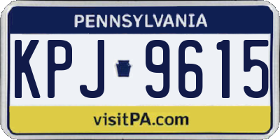 PA license plate KPJ9615