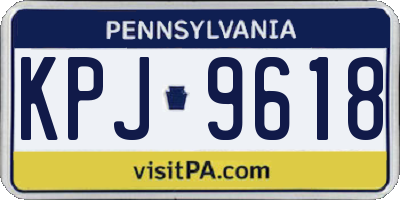 PA license plate KPJ9618