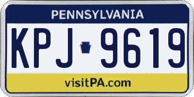 PA license plate KPJ9619