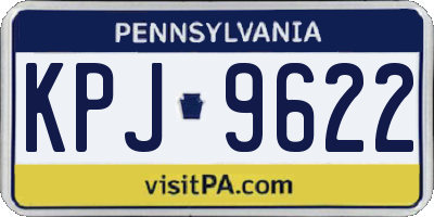 PA license plate KPJ9622