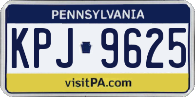 PA license plate KPJ9625