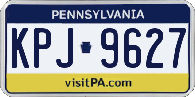 PA license plate KPJ9627