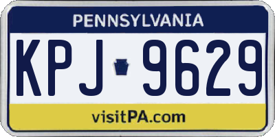 PA license plate KPJ9629