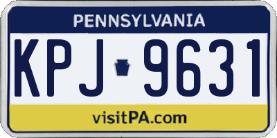 PA license plate KPJ9631