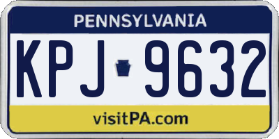 PA license plate KPJ9632